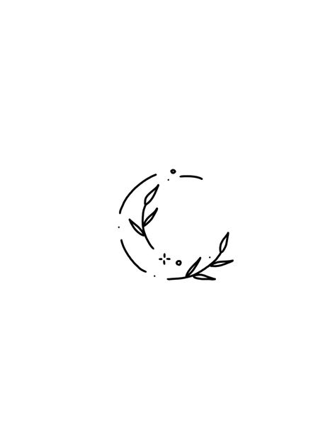 Ivy Moon Tattoo, Ivy Tattoos, Starry Aesthetic, Moon Doodles, Women Tattoo Placement, Ivy Tattoo, Crescent Moon Tattoo, Moon Tattoo Designs, Small Pretty Tattoos