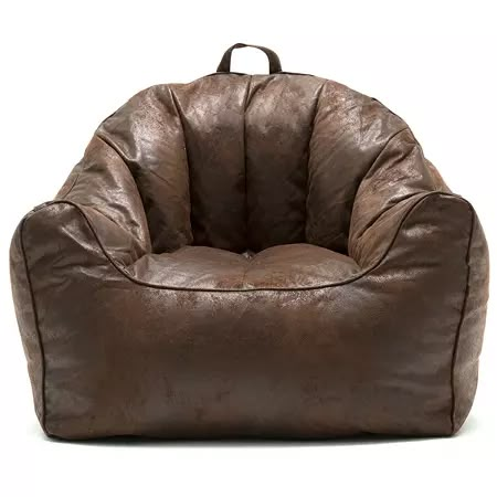 Bean Bag Chairs For Adults, Leather Bean Bag Chair, Cool Bean Bags, Brown Accent Chair, Leather Bean Bag, Chair Luxury, Leather Goodies, Beaded Curtain, Adult Bean Bag Chair