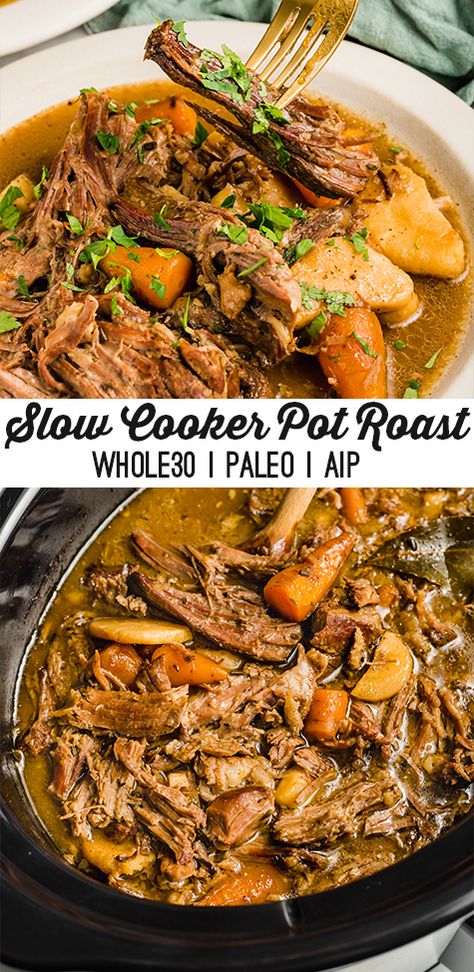 Whole 30 Roast Crock Pots, Grain Free Crockpot Recipes, Aip Roast, Whole 30 Beef Recipes, Aip Crockpot Recipes, Whole 30 Slow Cooker Recipes, Aip Diet For Beginners, Ancestral Lifestyle, Roast Crockpot Recipes