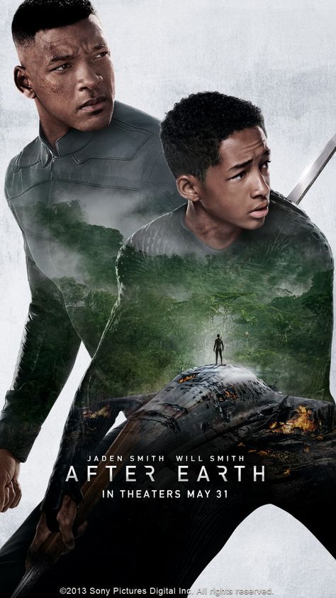 After Earth: Jaden and Will Smith Will Smith Movies, 5 Seconds Of Summer Lyrics, Best New Movies, After Earth, Ninja Art, Top Film, Recent Movies, Jaden Smith, Movie Poster Wall