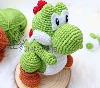 Yoshi Amigurumi, Yoshi Super Mario, Mario Bros., Super Mario Bros, Mario Bros, Super Mario, Crochet Amigurumi, Mario, Amigurumi