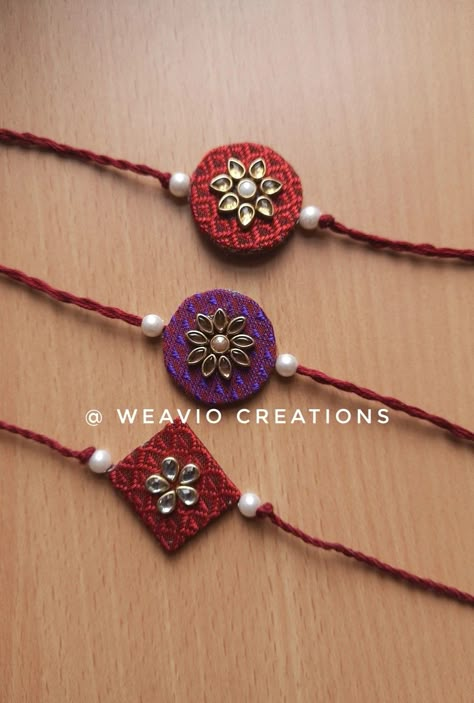 Rakhi Designs Handmade Unique Diy, Diy Rakhi Handmade Ideas, Rakhi Photography, Fabric Rakhi, Rakhi Craft, Quilling Rakhi, Crochet Rakhi, Rakhi 2023, Rakhi Diy