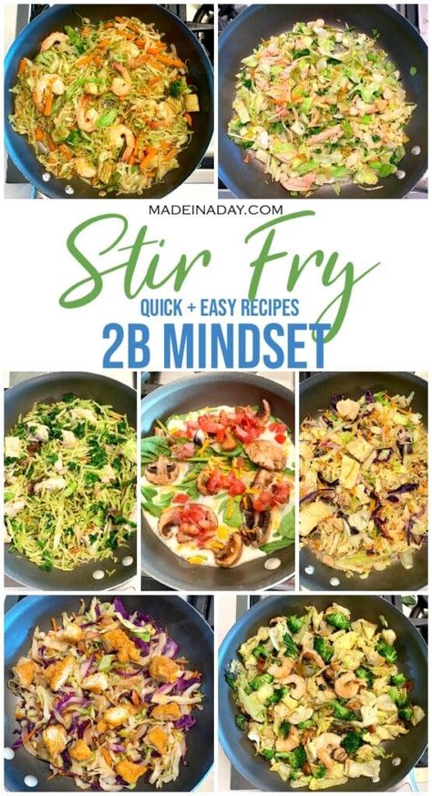 Looking for lunch recipes for the 2B Mindset Diet that are not salads? Try my super Quick 2B Mindset Stir Fry Recipes! Simple ingredients blended to make tasty filling meals. #2BMindset #stirfry #veggiesmost #veggie #keto #lowcarb #dietfood 2b Mindset Soup Recipes, 2b Mindset Soup, 2b Mindset Breakfast Recipes, 2b Mindset Dinner Recipes, 2 B Mindset, 2b Mindset Recipes, 2b Recipes, Beachbody Meal Plan, Veggie Keto