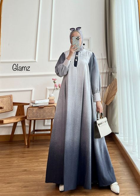 Gamis Simple Elegant, Islamic Dresses, Ootd Ngampus, Gamis Simple, Model Gamis, Islamic Dress, Cute Dress Outfits, Black Roses, Fashion Muslim