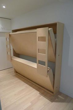 Murphy Bunk Beds, Modern Bunk Beds, Wooden Beds, Wooden Bunk Beds, Murphy Bed Diy, Murphy Bed Plans, Cool Bunk Beds, Bunk Beds With Stairs, Bunk Beds With Storage