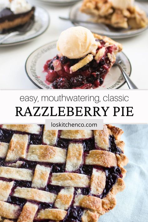 This easy razzleberry pie recipe, also known as mixed berry pie has 3 kinds of berries in the filling between 2 perfectly flaky pie crusts. This easy, mouth watering, classic American pie would be the perfect addition to the Thanksgiving lineup! Razzle Berry Pie Recipe, Razzle Berry Pie, Razzleberry Pie Recipe, Thanksgiving Baking Recipes, Razzleberry Pie, Caramel Pie Recipe, Pie Inspiration, Perfect Flaky Pie Crust, Berry Pie Filling