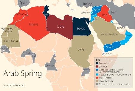 Map of Arab Spring countries Arab Spring Revolutions, Morocco Unit Study, Geology Lessons, Saudi Arabia Infographic, Arab Revolt, Global Studies, Arab Spring, Digital Interactive Notebook, Rock Cycle