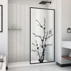 Black Shower Doors, Glass Shower Panels, Doorless Shower, Framed Shower Door, Walk In Shower Designs, Entry Design, Polished Porcelain Tiles, Frameless Shower Doors, Black Glaze