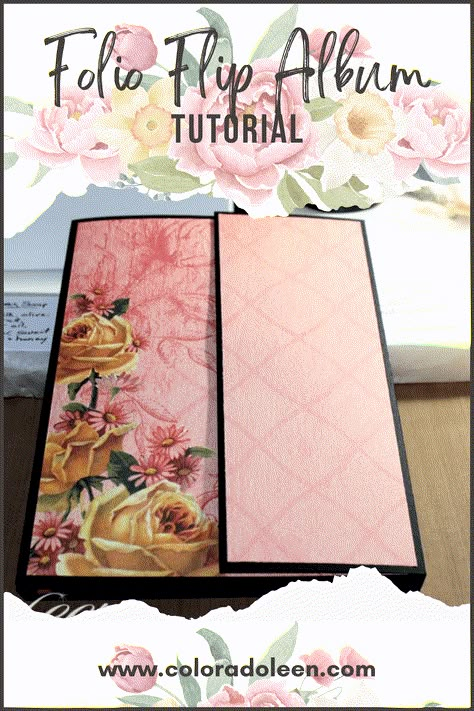 Folio Flip Album Tutorial - Colorado Leen's Craft Room Diy Mini Album Tutorial, Scrapbook Albums Tutorial, Mini Album Tutorials, Diy Mini Album, Mini Album Ideas, Mini Scrapbooks, Album Tutorial, Mini Albums Scrap, Mini Album Tutorial