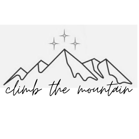 Climb The Mountain Tattoo, Climb The Mountain Acotar, Throne Of Glass Tattoo, Girls Tattoo Ideas, Cool Nature Tattoos, Climb The Mountain, Sky Tattoos, Glass Tattoo, Bookish Tattoos