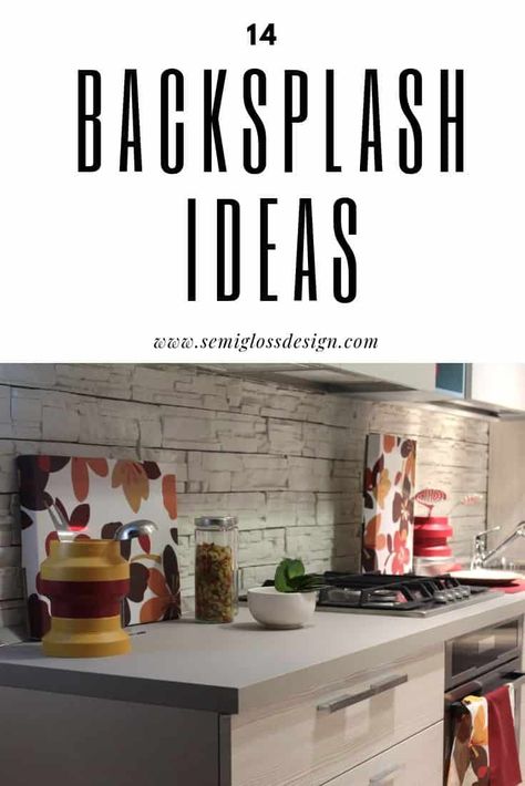 These 14 kitchen backsplash ideas are great alternatives to using tile. Many of these backsplash ideas are perfect for apartments! Kitchen Tile Alternative, Tile Alternative Backsplash, Alternative Kitchen Backsplash Ideas, Simple Kitchen Backsplash Ideas, Alternative Backsplash Ideas, Diy Backsplash Ideas, Backsplash Alternatives, Ideas For Kitchen Backsplash, Backsplash Ideas For Kitchen