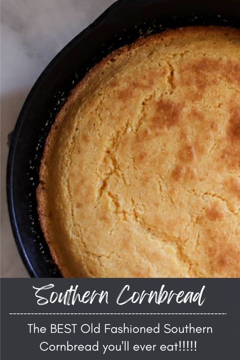 f you love traditional Southern dishes, you're going to love this old-fashioned Southern Cornbread recipe. Packed with flavor and texture, this cornbread recipe is the perfect accompaniment to any Southern meal. It's easy to make and requires simple ingredients, so you can enjoy a homemade Southern feast in no time. Cornbread Recipe With Buttermilk, Savory Cornbread Recipe, Recipe With Buttermilk, Old Fashioned Cornbread, Southern Cornbread Recipe, Southern Style Cornbread, Easy Cornbread Recipe, Leftover Cornbread, Cornbread Recipe Sweet