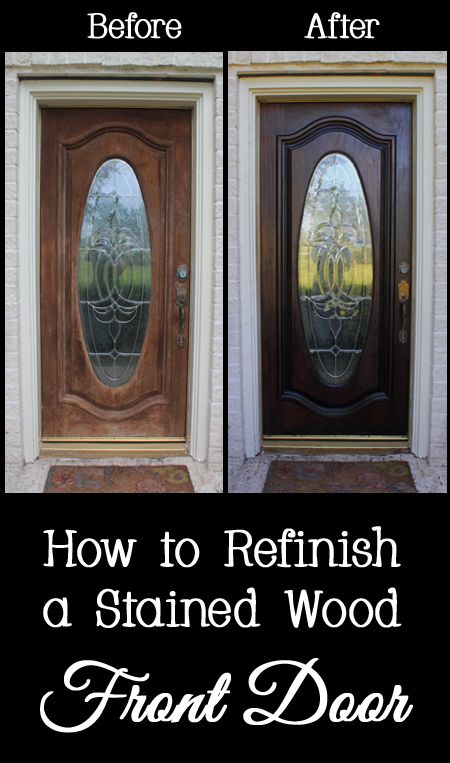 Tips and Tricks for How to Refinish a Stained Wood Front Door - Restain, DIY, Do it yourself, home, house, fix, easy, cheap, budget, entry, not removed Stained Wood Front Door, Refinish Door, Stained Front Door, Wood Front Door, Front Door Makeover, Stained Doors, Stylish Doors, Wood Front Doors, Wooden Front Doors