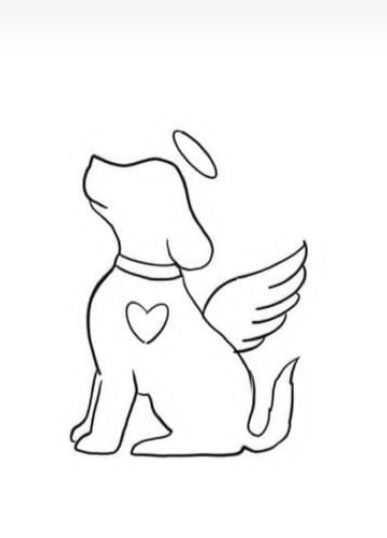 Tatoo Dog, Dog Angel, Cool Pencil Drawings, Dog Drawing, Learn To Draw, Simple Tattoos, Dog Love, Pencil Drawings, Art Journal