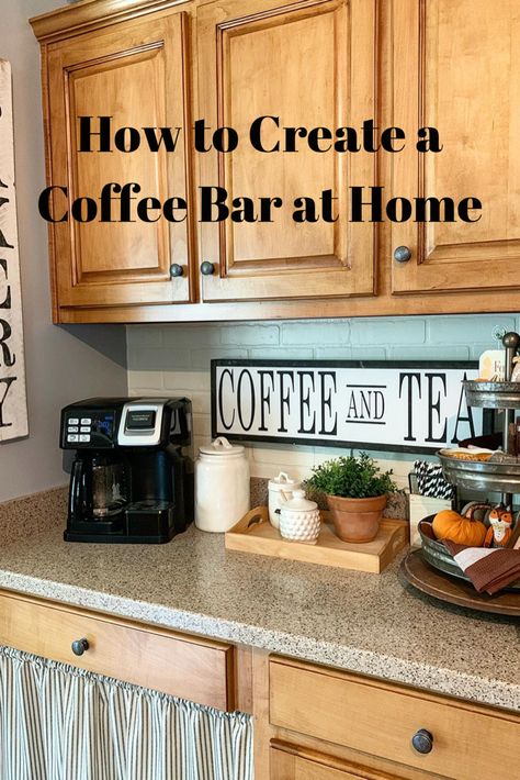 Coffee Bar With Mirror Above, Coffee Station Under Cabinet, Kitchen Desk Coffee Bar, Under Cabinet Coffee Bar Ideas, Kitchen Desk To Coffee Bar, Snack Center, Coffee Bar At Home, Coffee Bar Ideas Kitchen Counter, Bar At Home