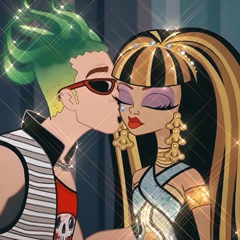 Cléo And Deuce Costume, Cleo And Deus Monster High, Duece And Cleo Fanart, Cleo And Dulce Fanart, Deuce And Cleo Fanart, Duece And Cleo Matching Pfp, Deuce And Cleo Matching Pfp, Duce Monsterhigh, Duece And Cleo