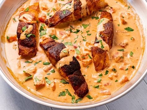 Creamy Cajun Snapper Cajun Cream Sauce, Red Snapper Recipes, Snapper Recipes, Creole Sauce, Spicy Seafood, Cajun Sauce, Rice Pasta, Red Snapper, Rich In Protein