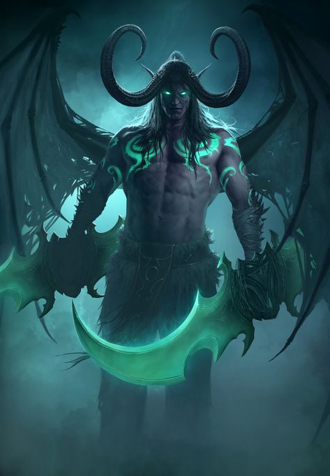 Illidan Stormrage, Warcraft Art, Demon Hunter, World Of Warcraft, Game Art, Fantasy Art, Fairy Tales, Batman, Art Design