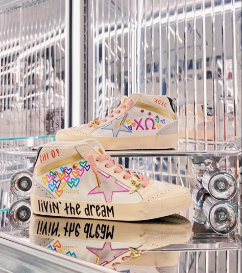 Custom Golden Goose, Preppy Filter, Pink Filter, Preppy Shoes, Preppy Pink, Goose Sneakers, Goose Shoes, Instagram Filters, Golden Goose Sneakers