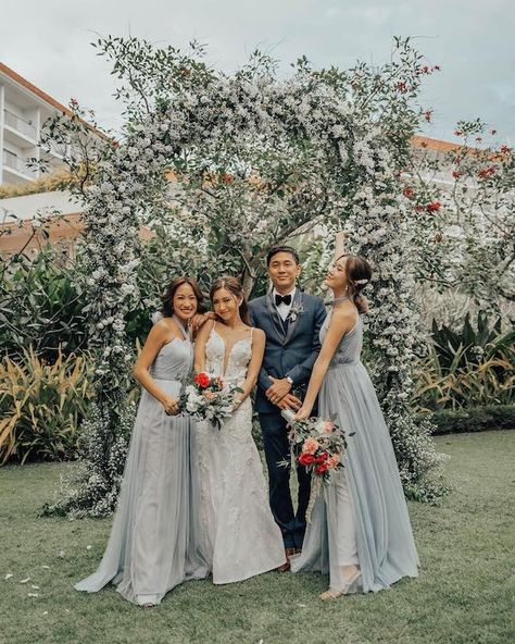 Kryz Uy Wedding, Slater Young, Kryz Uy, Dusty Blue Dress, Young Wedding, Bride And Breakfast, Dream Beach Wedding, Philippines Wedding, Wedding First Look