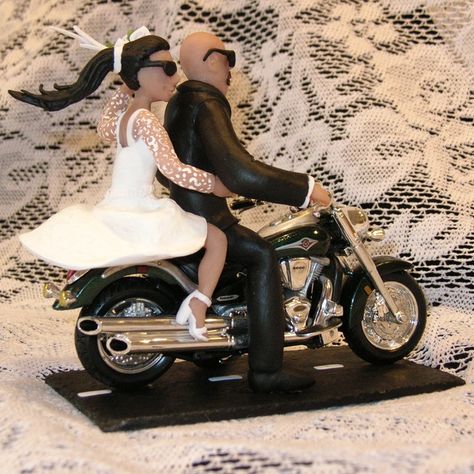 Today's wedding cake toppers could have a NASCAR or Harley Davidson Wedding theme, depending on what the couple likes to do. Description from motorcycle-cake-toppers-for-wedding-cakes-4304.mountainspringspool.org. I searched for this on bing.com/images Motorcycle Grooms Cake, Leather And Lace Wedding, Lace Wedding Theme, Motorbike Cake, Character Expressions, Motorcycle Cake, Harley Davidson Wedding, Motorcycle Wedding, Wedding Cake Topper Figurines