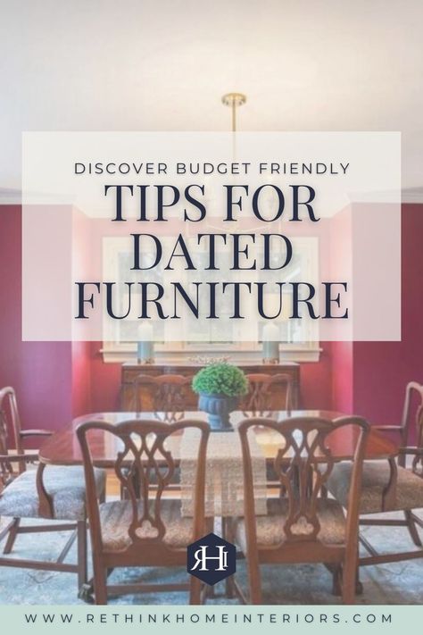 Dated furniture isn't too bad until it comes to selling. New buyers want a fresh, modern look but that may not always be feasible. Here are some tips for updating the feel of dated furniture while on staying in budget. 80s Furniture, Moving Into New Home, 90s House, Staging Furniture, Home Staging Tips, Where To Sell, Sell Your House Fast, Montgomery County, Selling Your House