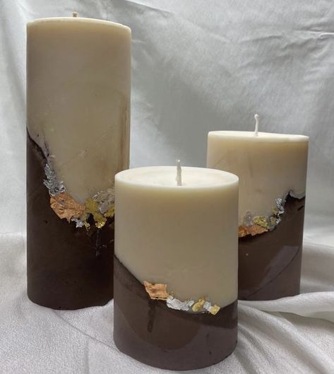 Candles For Beginners, Candle Trends, Giant Candles, Candles Trends, Concrete Candles, Wax Candles Diy, Diy Candles Homemade, Pewter Art, Cement Candle