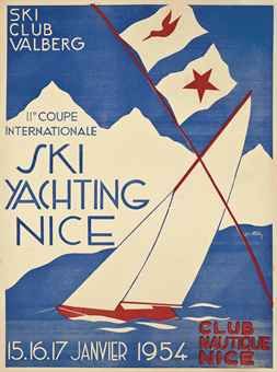 SKI YACHTING NICE L2750L Sailing Poster, Vintage Sailing, Sailing Art, Ship Poster, Ski Posters, Modern Photography, Support Artists, Poster Vintage, Art Ink