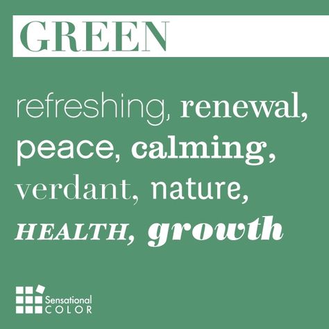 Meaning of the color #green: refreshing, renewal, peace, calming, verdant, nature, health, growth. Green Color Meaning, Colour Meanings, Meaning Of Colors, Green Is My Favorite Color, Colour Psychology, Color Symbolism, Everything Green, I Love Green, The Color Green