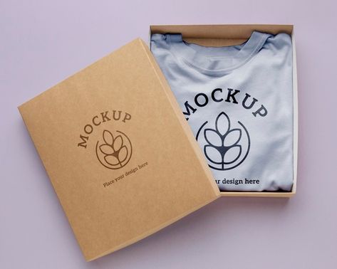 Ecological t-shirt packaging mockup | Free Psd #Freepik #freepsd #mockup #price-tag #t-shirt #clothes Packaging Mockup Free Psd, T Shirt Packaging, Business And Advertising, Graphic Design Mockup, Mockup Logo, T Shirt Branca, Tshirt Packaging, Shirt Packaging, Draw Manga