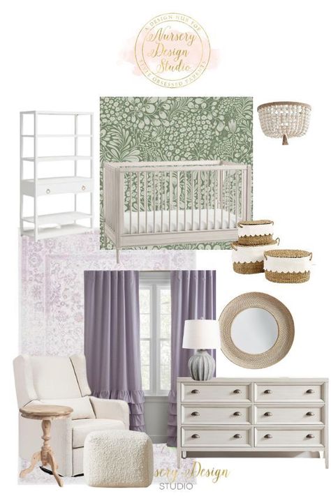 Purple And Green Baby Room, Purple And Sage Nursery, Purple Green Nursery, Sage Green And Lavender Living Room, Sage Green And Lilac Nursery, Sage Green And Purple Nursery, Lavender And Green Nursery, Sage Green And Mauve Nursery, Sage Green And Lavender Nursery