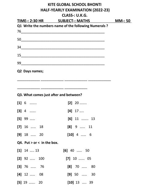 1class Math Worksheet, Ukg Maths Question Paper, Ukg Class Maths Worksheet, Ukg Maths Worksheets, Basic Math Worksheets, Basic English Grammar Book, Worksheets For Class 1, Math Olympiad, Multiplication Tables