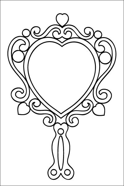 Hand Mirror Drawing, Mirror Drawing Ideas, Mirror Drawing, Mirror Drawings, Hand Mirrors, Belle Birthday, Beauty And The Beast Party, Scroll Saw Patterns, Drawing Images