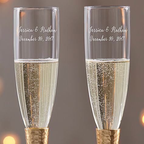 Gold Champagne Flutes, Baby Gender Reveal Party Decorations, Wedding Toasting Glasses, Bride And Groom Glasses, Personalized Champagne Flutes, Wedding Champagne, Champagne Flute Set, Wedding Toasts, Engraved Wedding