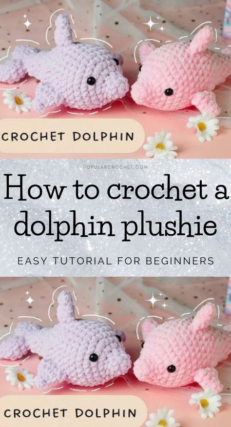 Try this super cute plushie dolphin crochet pattern perfect for beginners Dolphin Pattern, Cute Dolphin, Octopus Crochet Pattern, Crochet Fish, Easy Crochet Animals, Crochet Patterns Free Beginner, Quick Crochet Patterns, A Dolphin, Crochet Animals Free Patterns