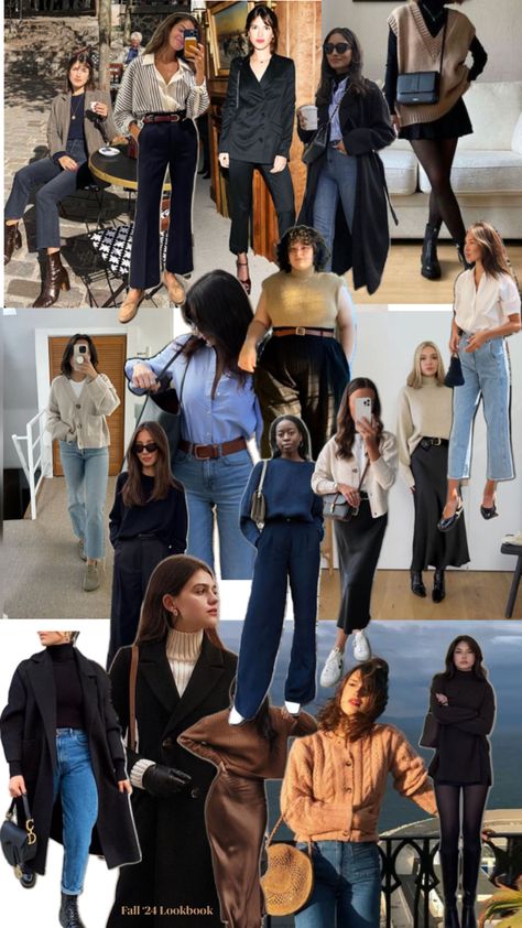 Various femme folks wearing fall inspired clothes Autumn Outfit Moodboard, Berlin Outfit Autumn, Cardigan Fall Outfit Aesthetic, Scarf Outfit Fall Aesthetic, Autumn Outfits Downtown Girl, Berlin Outfit, New York Winter Fashion, Spain Outfit Ideas, Plus Size Aesthetic Outfits