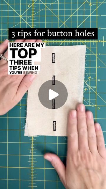 Lorenza Hallahan on Instagram: "3 tips for buttons holes: . 1. Measure and mark your button holes on your garment before sewing them. . 2. Always sew button holes through two layers of fabric with interfacing or stabiliser between the layers of fabric. . 3. If your machine does one or two button holes perfectly then starts going off course and forgetting it’s doing button holes try resetting the machine to straight stitch back to button hole stitch each time you sew a new button hole. . 4. I know I said 3 tips.. but here’s a bonus one. If you’re going to use an unpicker or seam ripper to cut open your button hole PLEASE put a pin there to reduce the chance of destroying your garment. Or even better buy a button hole cutter. They come in different sizes and offer a clean professional cut. . How To Sew Button Holes, Sewing Button Holes, Diy Beeswax Wrap, Button Hole Stitch, Broken Zipper, Sewing Scissors, Thread Holder, Seam Ripper, Online Tutorials