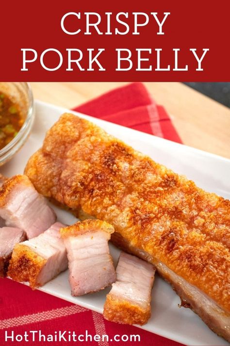 Crispy Roast Pork Belly, Crispy Skin Pork Belly, Crispy Pork Belly Recipes Ovens, How To Cook Pork Belly, Porkbelly Crispy, Pork Belly Recipe Oven, Boiled Pork Belly, Roasted Pork Belly Recipe, Recipes Filipino