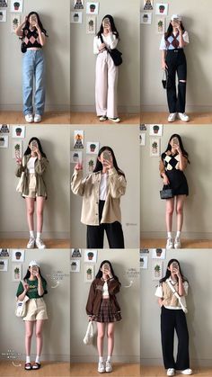 대학생 스타일, Smart Casual Women Outfits, Casual Women Outfits, Smart Casual Women, Simple Style Outfits, Casual College Outfits, Fashion Top Outfits, Korean Casual Outfits, Everyday Fashion Outfits