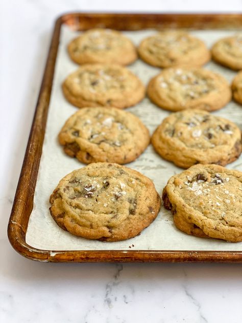 The Salted Sweets, Sweet And Salty Cookies, Salted Chocolate Chunk Cookies, Salty Cookies, Frozen Cookie Dough, Turbinado Sugar, Cookie Spread, Types Of Chocolate, Cookie Dough Balls