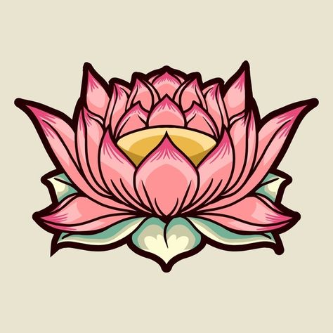 Lotus Vector Design, Lotus Flower Vector, Lotus Flower Drawing, Lotus Drawing, Lotus Vector, Cat Logo Design, Lotus Flower Art, Lotus Flower Design, Lotus Mandala