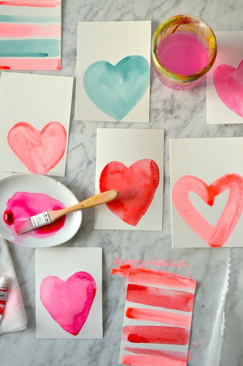 A Roundup of My Favorite DIY Valentines Cards and Gifts — super make it Saint Valentin Diy, Valentines Bricolage, Valentine's Day Crafts, Diy Valentines Cards, Valentine's Day Crafts For Kids, Valentine Crafts For Kids, Sinful Colors, Painted Hearts, Saint Valentine