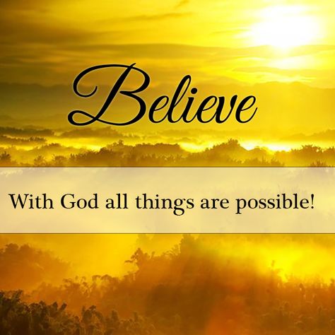 Believe With God All Things Are Possible quotes religious god religious quotes faith religion religious quote Studio Knit, Waffle Stitch, Life Motto, Ayat Alkitab, Believe In God Quotes, Faith Prayer, God Quotes, Gratitude Quotes, Believe In God