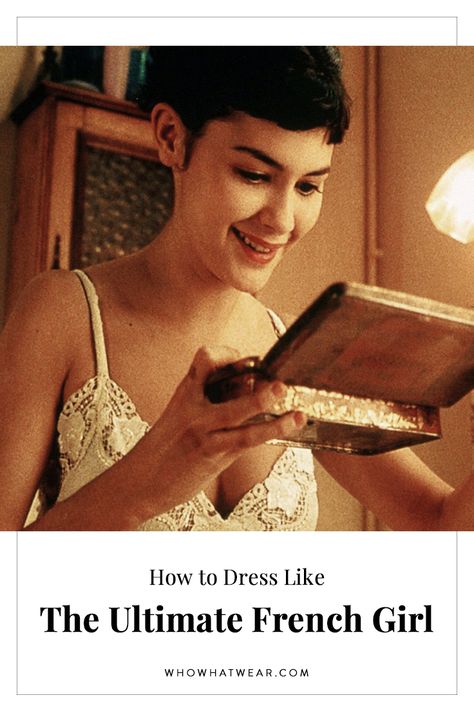 How to dress like Amelie—the ultimate French fashion girl—in 2017. Audrey Tautou, Gamine Style, Dinner And A Movie, Hugh Grant, Poster Shop, Elle Woods, French Girl Style, French Girls, French Girl