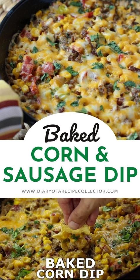 Corn Rotel, Corn And Sausage, Superbowl Food Appetizers, Sausage Dip, Superbowl Appetizers, Corned Beef Recipes, Baked Corn, Corn Dip, Dip Recipes Easy