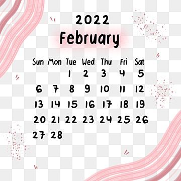 February Clipart, Pink January, Calender 2022, Spring Cartoon, Cartoon Leaf, Simple Calendar, Calendar Background, February Calendar, Cute Calendar