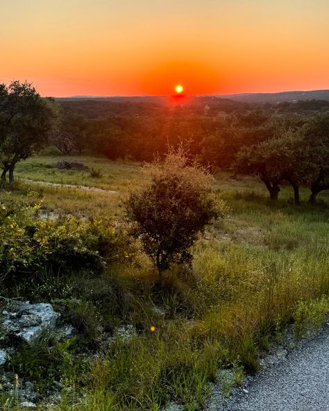 Texas Hill Country sunsets are hard to beat! Love spending time with family in my home state. They say everything is bigger in Texas, mostly true. The spiders are definitely bigger in Florida 🕷️. #texasgirl #texassunset #texasphotographer #texashillcountry #familytime #sunsetvibes #getoutside #exploremore #sunsetlovers #beautifulnature #hillcountrytx #sunsetphotography #wanderlust Tx Hill Country, Texas Scenery Country, Texas Family Aesthetic, Texas Hill Country Aesthetic, East Texas Aesthetic, Texas Country Aesthetic, Peyton Aesthetic, Texas Countryside, Texas Scenery