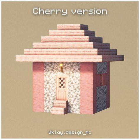 KlayDesign • Minecraft Builder | Here’s another cherry village revamp! I personally love how this turned out! What do you think about them? Let me know 💬 @minecraft we… | Instagram Mc Cherry Blossom Builds, Cherry Minecraft Ideas, Cherry Village Minecraft, Minecraft Cherry Blossom Village, Cherry Blossom Village Minecraft, Sakura House, Minecraft Decor, Minecraft Pattern, Cherry Farm