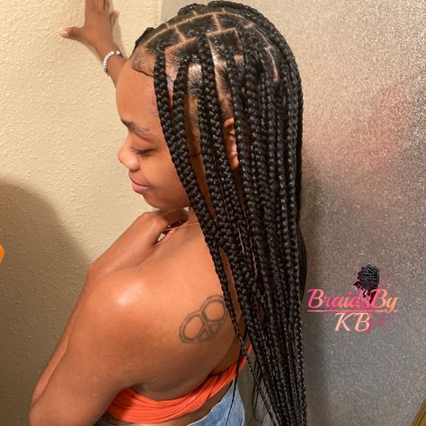 Follow me on IG for more styles @_braidsbykb_ from Detroit, MI Knotless Mid Back, Beauty Shop, Business Women, Lip Gloss, Hair Wrap, Lashes, Follow Me, Dreadlocks, Braids