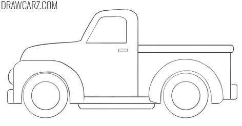 How to Draw a Truck for Kids Step by Step How To Draw A Truck Step By Step Easy, Truck Drawing Easy Step By Step, Simple Truck Drawing, How To Draw A Truck Step By Step, Cartoon Truck Drawing, Truck Drawings Easy, How To Draw A Truck, Red Truck Drawing, Old Truck Drawings